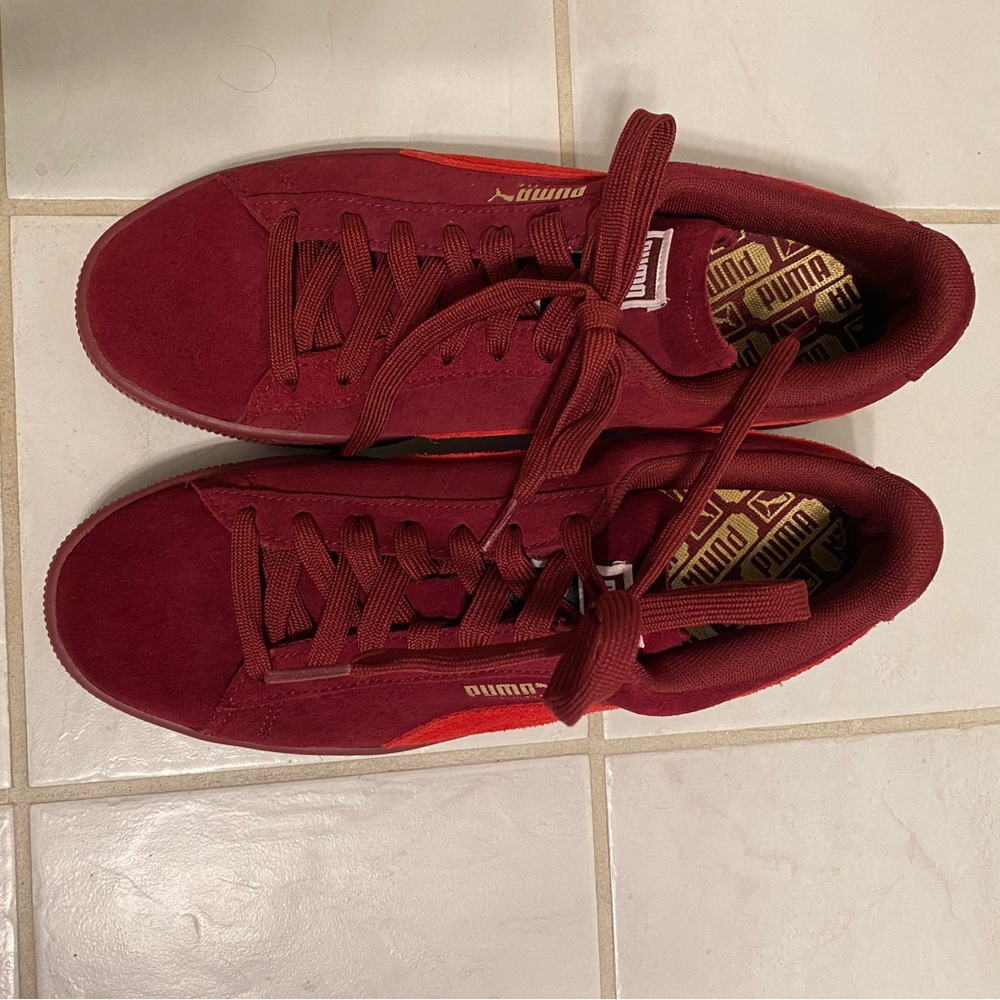Puma Women’s Burgundy Suede Sneakers